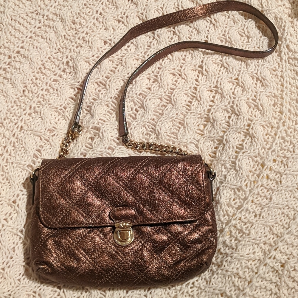 Marc Jacobs Bronze Quilted Gold Chain Crossbody